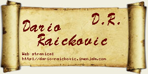Dario Raičković vizit kartica